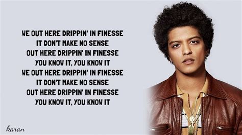 bruno mars finesse lyrics.